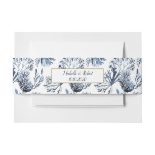 Het blauwe rif Nautical Wedding Uitnodigingen Wikkel