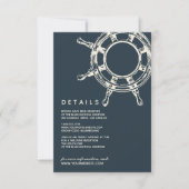 Het blauwe schip | Details van de bruiloft Kaart (Voorkant)