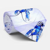 Het blauwe Stropdas van de Lobster - Draag één op  (Opgerold)