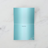 Het blauwe Thema van de Prinses van de Fonkeling Bedankkaart (Binnen)