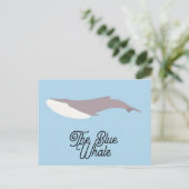 Het blauwe walvis kleurenblok feestdagenkaart (Staand voorkant)