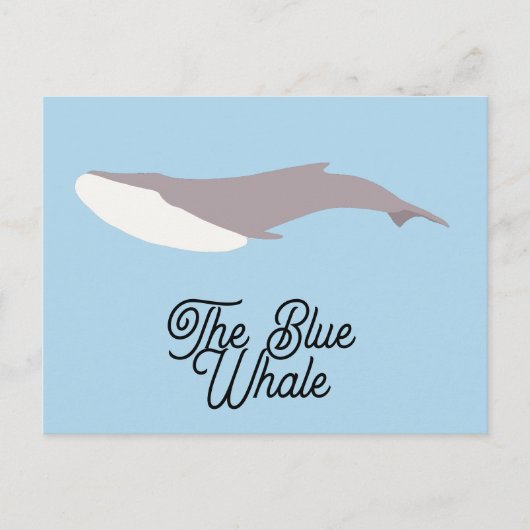 Het blauwe walvis kleurenblok feestdagenkaart (Voorkant)