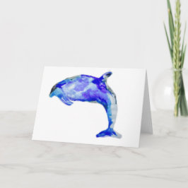 Het blauwe Wenskaart van de Dolfijn Kaart