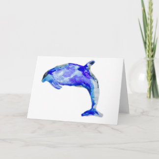 Het blauwe Wenskaart van de Dolfijn Kaart