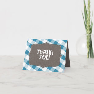 Het blauwe & Witte Canvas van de Gingang dankt u Bedankkaart