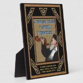 Het blazen van de Shofar (gepersonaliseerde plaque Fotoplaat (Zijkant)