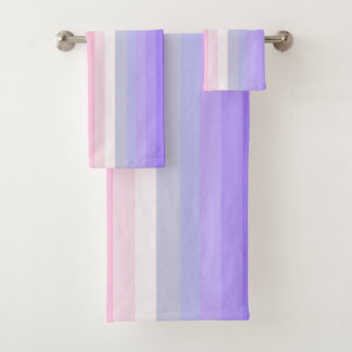 Het bleke Decor van het Bad van de Strepen van de Handdoek