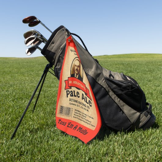 Het Bleke etiket van de heer Molotov Golfhanddoek (Groen)