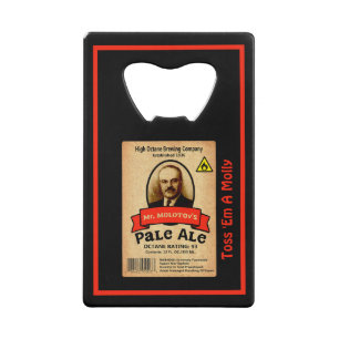 Het Bleke etiket van de heer Molotov Kredietkaart Flessenopener