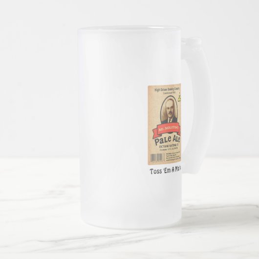 Het Bleke etiket van de heer Molotov Matglas Bierpul (Voorkant rechts)