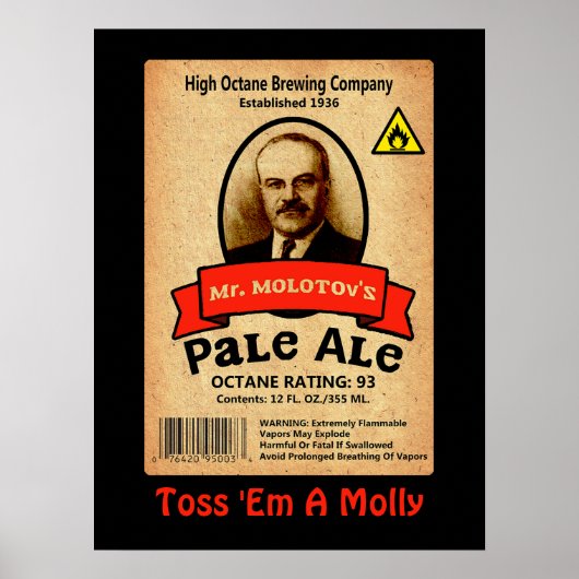 Het Bleke etiket van de heer Molotov Poster (Voorkant)