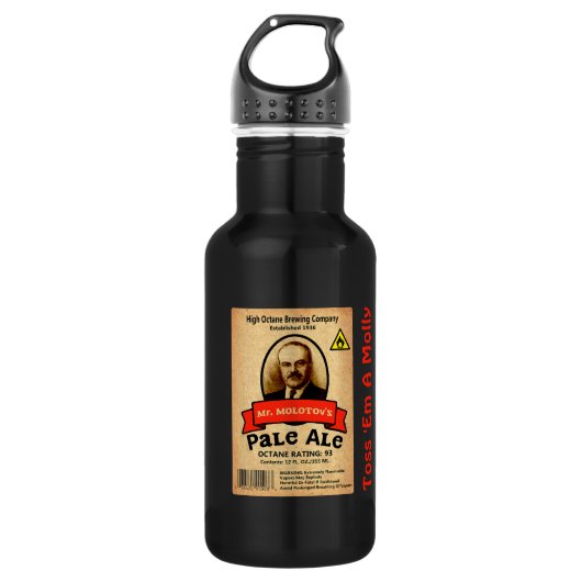 Het Bleke etiket van de heer Molotov Waterfles (Voorkant)