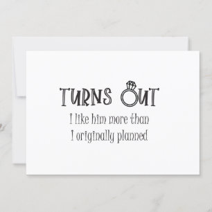 Het blijkt dat ik hem leuk vind als een bruidskaar kaart