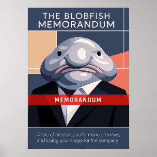 Het Blobfish Memorandum Kunst Poster