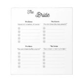 Het Blocnote van de Bride (Voorkant)