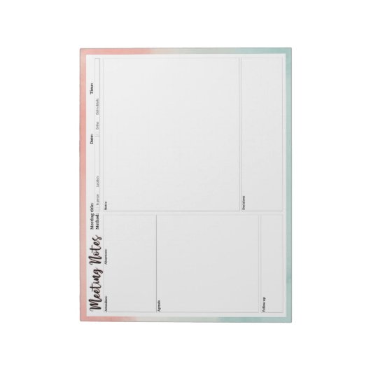 Het Blocnote van de vergadering (Gedraaid)