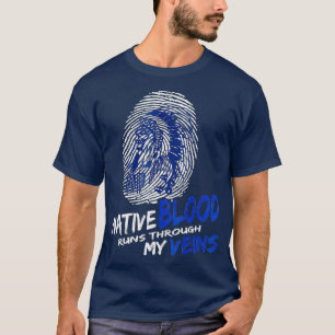 Het bloed loopt door mijn vinnen t-shirt