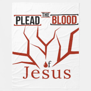 Het bloed van Jezus Blanket leiden (over wit) Fleece Deken
