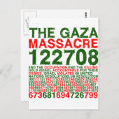 Het bloedbad in Gaza Briefkaart (Voorkant / Achterkant)