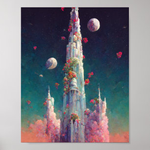 Het bloeiende Poster van de Kunst Fantasy van de t