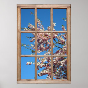 Het bloemen Uitzicht van de Kersenboom van een Ven Poster