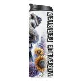 Het bloemenavontuur van de Airedale Terrier Thermosbeker (Geroteerd rechts)