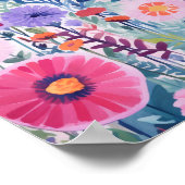 Het Bloemenveld Poster (Hoek)