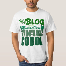 Het blog is gecodeerd in COBOL – Retro Mainframe O T-shirt