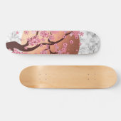 Het blokkeren van Sakura Branch over gouden zon op Skateboard (Horizontaal)