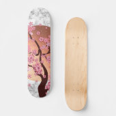 Het blokkeren van Sakura Branch over gouden zon op Skateboard (Voorkant)