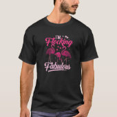 Het blokkeren Vormt het verbluffende Flamingo Love T-shirt (Voorkant)