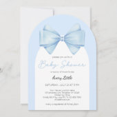 Het Blue Bow Boy Baby shower Kaart (Voorkant)