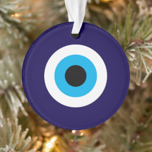 Het Blue Evil Eye acryl kerstversiering Ornament