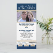 Het Blue & Gold Football Ticket Vrijgezellenfeest Kaart (Staand voorkant)