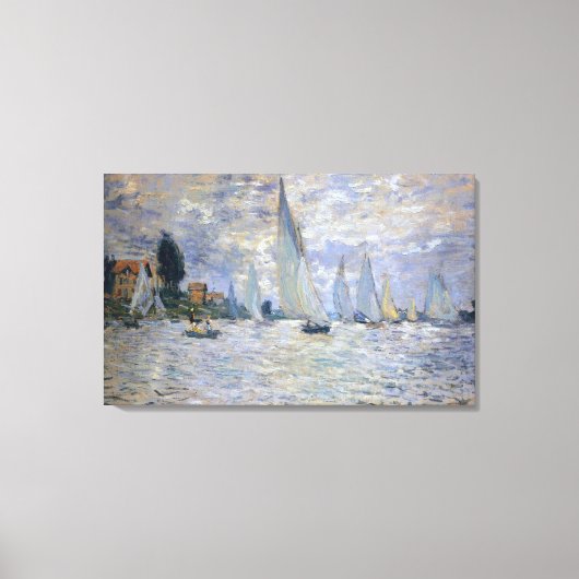 Het Boats Regatta in Argenteuil, door Claude Monet Canvas Afdruk (Voorkant)