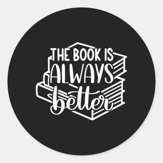 Het boek is altijd beter ronde sticker (Voorkant)