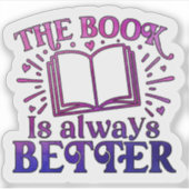 Het boek is altijd beter sticker (Voorkant)