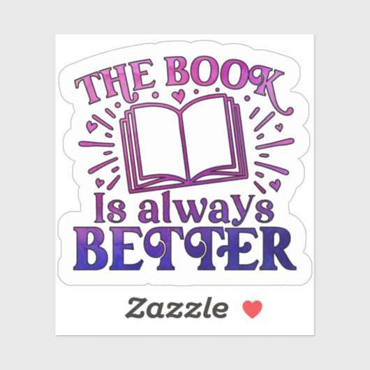 Het boek is altijd beter sticker (Vel)