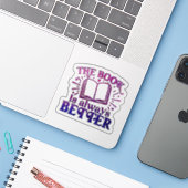 Het boek is altijd beter sticker (Laptop met iPhone)