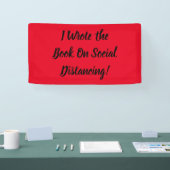 Het boek over sociale vervorming schrijven spandoek (Beurs)