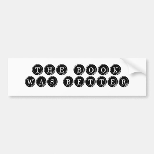 Het boek was beter bumpersticker (Voorkant)