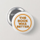 Het boek was beter ronde button 5,7 cm (Voorkant /achterkant)