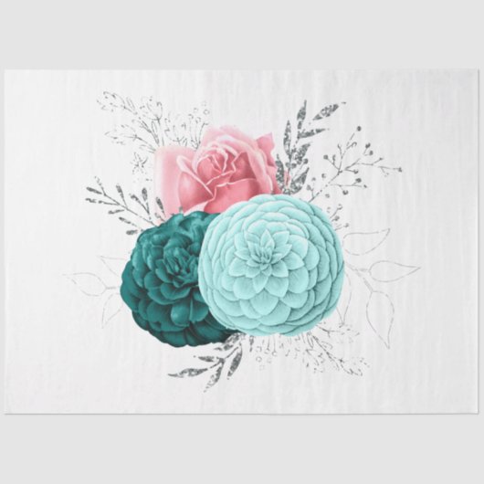 Het boeket serie ontwerp 164 tissuepapier (Voorkant)