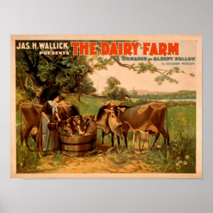 Het Boerderij Dairy is een Romance van Slapy Hollo Poster