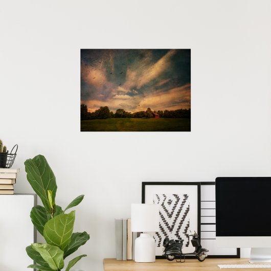 Het Boerderij lopen Poster (Thuiskantoor)