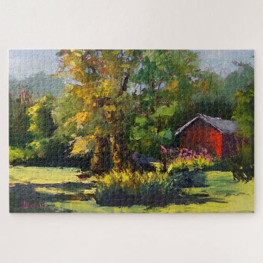 Het Boerderij van de pioneer Impressionistic het S Legpuzzel (Horizontaal)