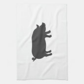 Het boerderij van het varken silhouet - kies achte theedoek (Verticaal)