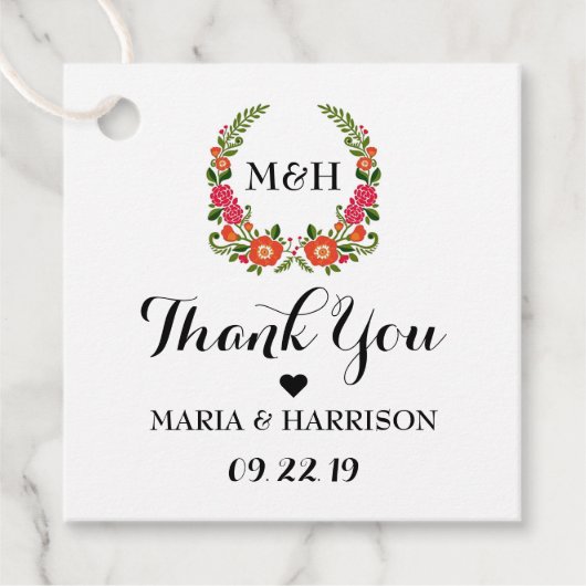 Het Bohemian Summer Wedding Collectie Bedankjes Labels (Voorkant)