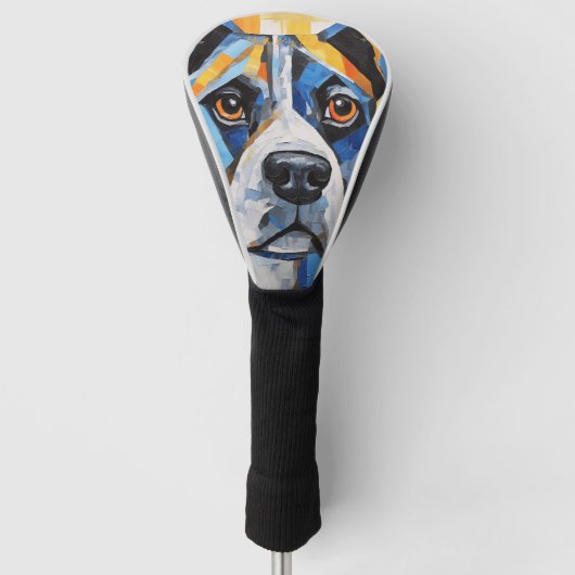Het Bokser Hond Portret 004 - Sable Gabriel Golfheadcover (Voorkant)