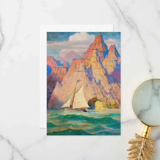 Het Bonadventure van Newell Convers Wyeth Bedankkaart (Voorkant / Achterkant in situ)